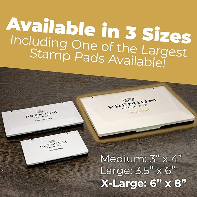 Premium Stamp Pad Extra Large Size 6" x 8" - for Traditional Rubber Stamps - Felt Pad Light Blue Color