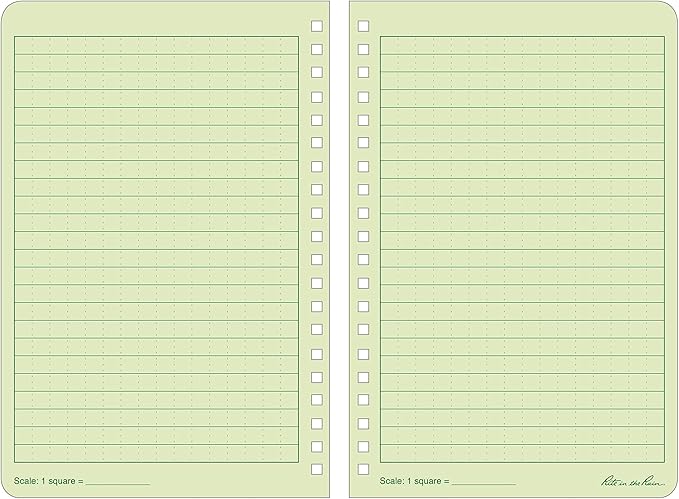 Rite in the Rain Weatherproof Side Spiral Notebook, 4.625" x 7", Green Cover, Universal Pattern, 3 Pack (No. 973L3)