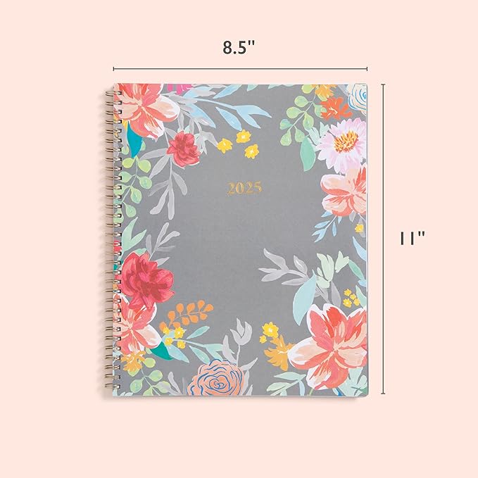 Blue Sky 2025 Monthly Planner Calendar, January 2025 - December 2025, 8.5" x 11", Flexible Frosted Cover, Laminated Tabs, Wirebound, Storage Pocket, Sophie (Sophie- 2025, 8.5" x 11")