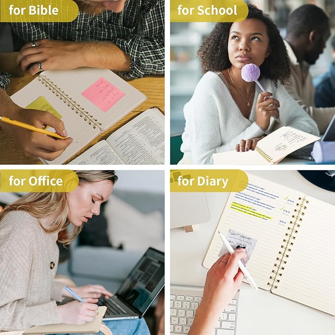 Spiral Notebook-6.10" x 8.19" College Ruled Journal with Inner Pockets and 160 Pages,PU Leather Cover Business Journal, Twin-Wire Binding Notebook Perfect for Office & Home School Supplies