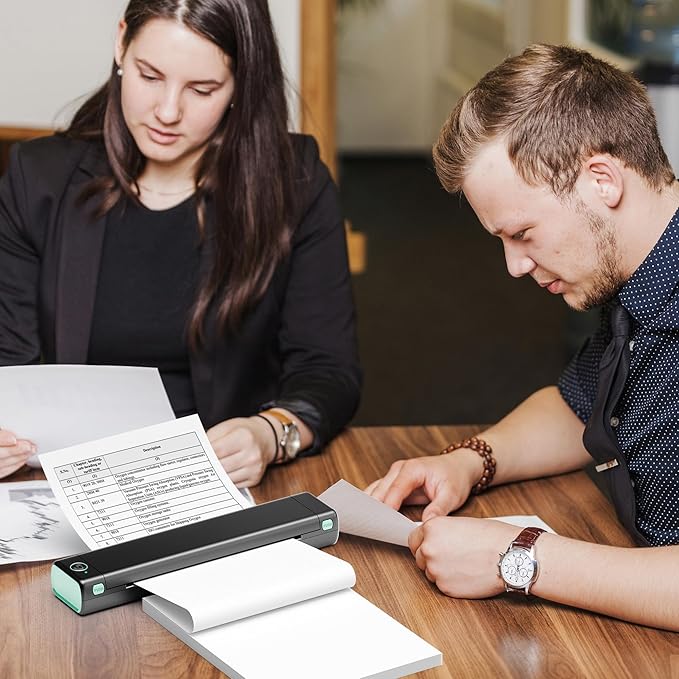 Thermal Paper, Thermal Printer Paper 8.27 x 11.69 Size, Thermal paper for portable printer Compatible with Hprt、Phomemo、Itari M08F MT800 Brother Pocket PJ763MFi Letter folded Paper 100 sheets