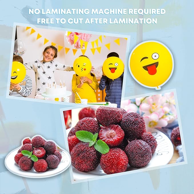 HTVRONT Self-Adhesive Laminating Sheets-9 X 12 Inches Self Laminating Sheets, No Machine Needed Clear Laminating Sheets for Protecting and Preserving Documents, Photos, Menus,Stickers… (100)