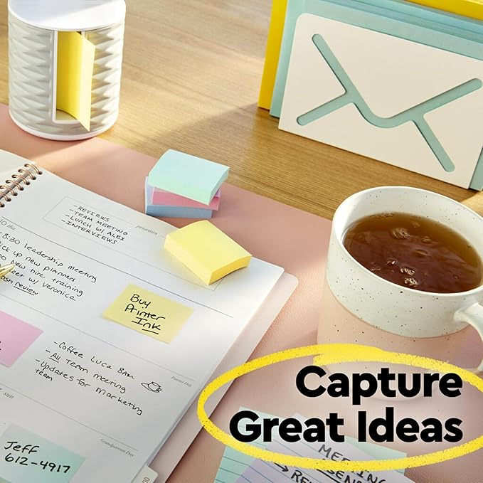 3M R335YW Post-It Lined Pop-Up Notes, 3 x 3, Yellow, 100 Sheet Pad, 6/Pack