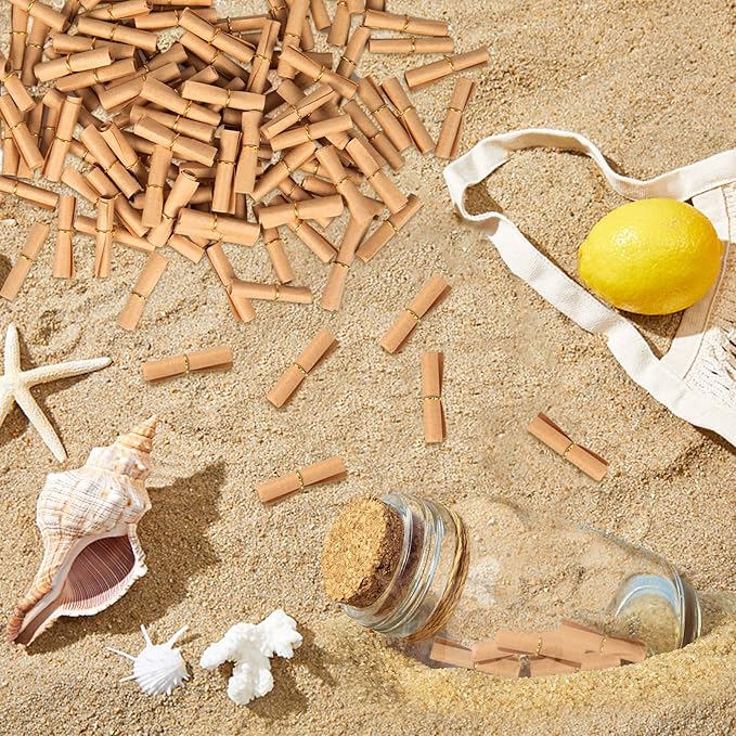 300 Pieces Scroll Paper Mini Message In a Bottle Message Paper Scrolls Mini Lucky Wishing Paper Rolls for Birthday, Anniversary, Valentine