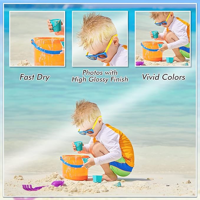 Koala Glossy Inkjet Photo Paper 4X6 Inches 48lb 100 Sheets Professional Glossy Photographic Paper Compatible with Inkjet Printer Use DYE INK 180GSM