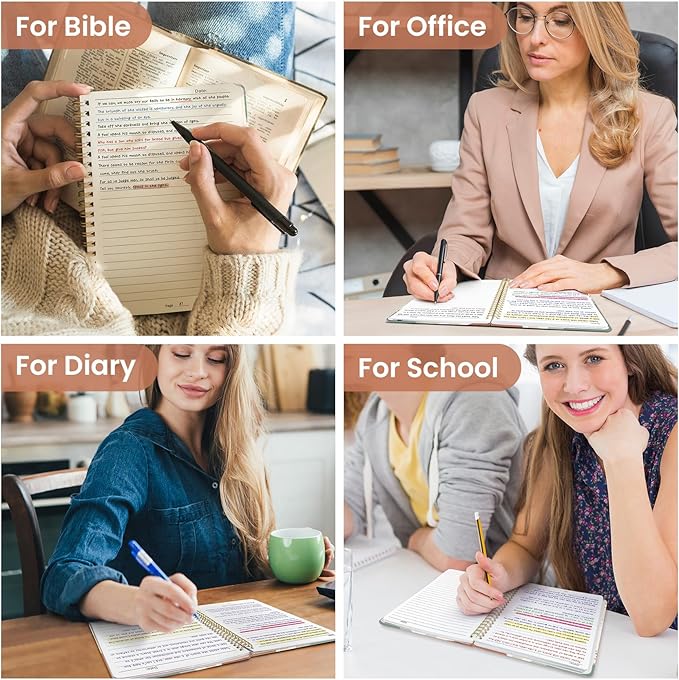 Pretty Cute Lined Spiral Journal Notebook for Women, Aesthetic College Ruled Notebook for Work & Note Taking, A5 Hardcover Journal for Writing, 140 Pages, Abstract