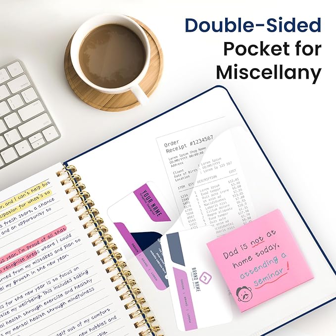 Pretty Cute Lined Spiral Journal Notebook for Women, Aesthetic College Ruled Notebook for Work & Note Taking, A5 Hardcover Journal for Writing, 140 Pages, Cosmic Clouds