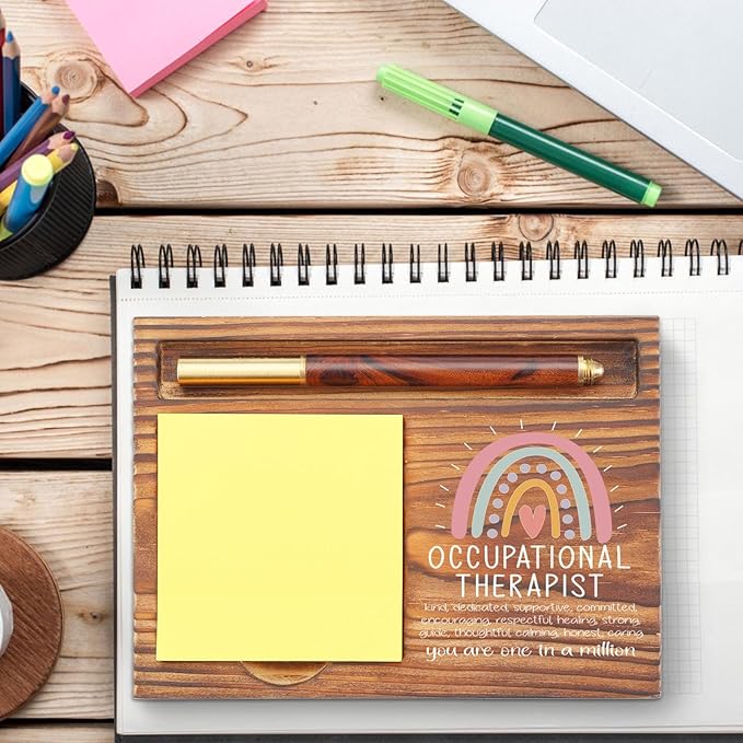 Occupational Therapist Gift Sticky Note Holder, Appreciation Gifts for Occupational Therapy Gift, Thank You Gifts for OT Therapy Doctor Nurse Assistant Day Week Gifts Sticky Note Pad Holder TZP46