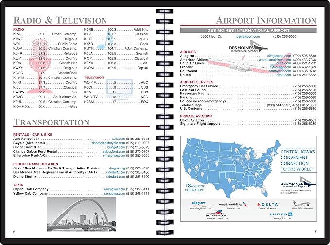 2025 Datebook & City Themed Planner – Resource Guide with Daily, Weekly & Monthly Views – 3-Year Reference Calendar - Multi-Purpose Travel Notebook Guide & Adventure Diary (Des Moines '25)