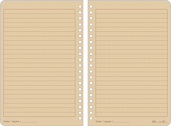 Rite in the Rain Weatherproof Side Spiral Notebook, 4.625" x 7", Tan Cover, Universal Pattern, 3 Pack (No. 973TL3)