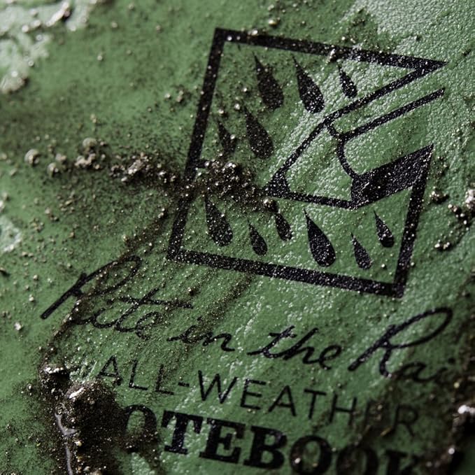 Rite in the Rain Weatherproof Side Spiral Notebook, 4.625" x 7", Green Cover, Universal Pattern, 3 Pack (No. 973L3)