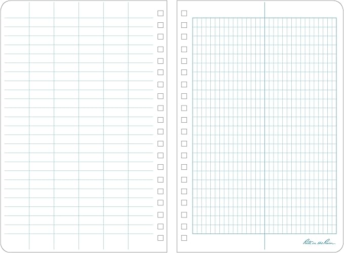 Rite in the Rain Weatherproof Side Spiral Notebook, 4.625" x 7", Yellow Cover, Transit Pattern (No. 303)