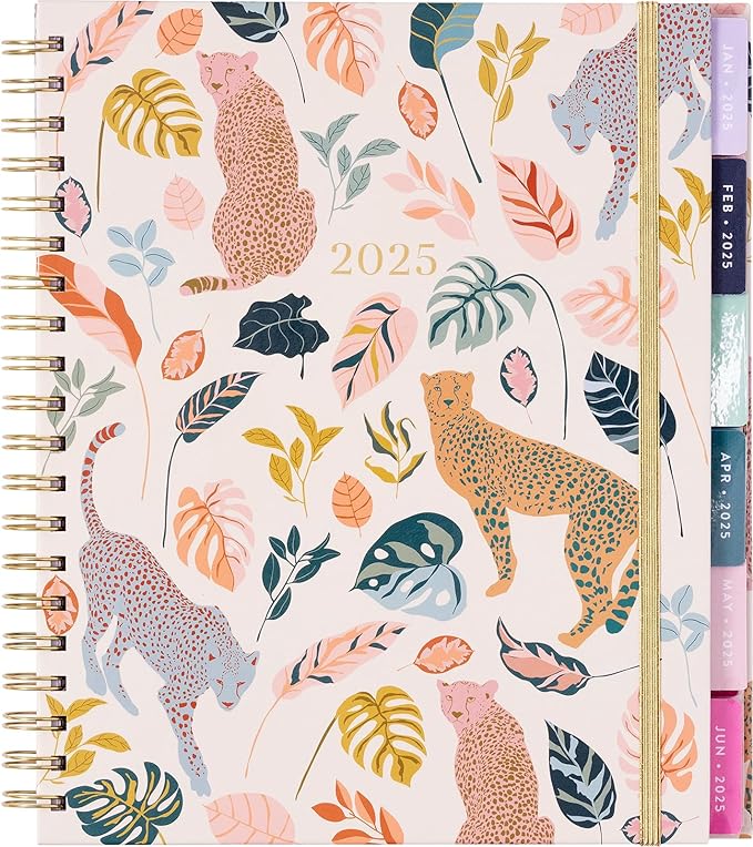2025 Eccolo Large Spiral Agenda Planner, Hardcover, Weekly & Monthly Pages, 12 Month, Art + Quotes (Extra Large - 9" x 10.5")