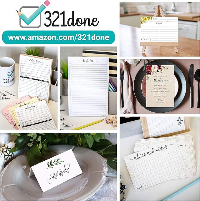 321Done Weekday Planning Notepad (8.5" x 11") Letter Size Large 50 Sheets for Work Week – Monday through Friday M-F Planner Weekly Days of Week Paper Memo Note Pad Organizing - Made in USA - Simple