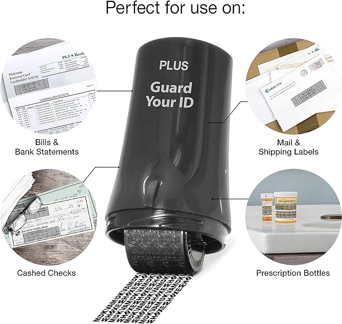 Guard Your ID Advanced Security Roller 2.0 for Identity Theft Prevention Stamping Black