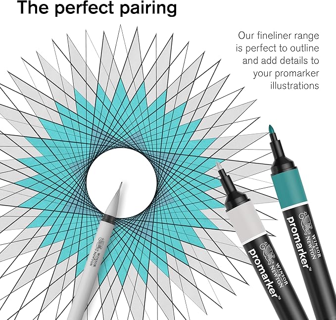 Winsor & Newton ProMarker Set, 6 Count, Blacks + Blender