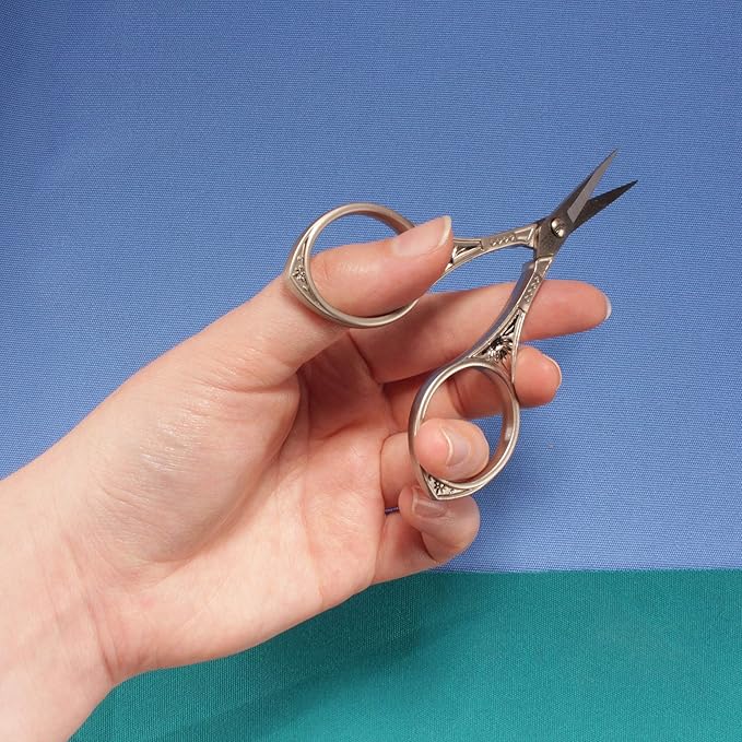 JubileeYarn Sun Motif Embroidery Craft Scissors - Brushed Nickel - 1 Scissor