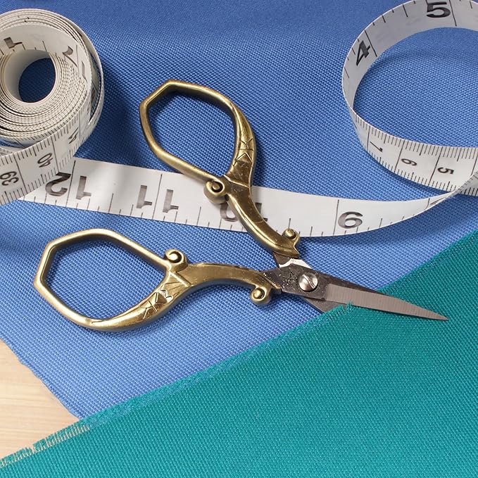 JubileeYarn Chinese Wing & Cloud Embroidery Craft Scissors - Antique Silver - 3 Scissors