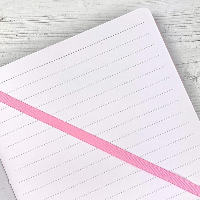 RICCO BELLO Wide Ruled Hardcover Diary Journal School Notebook for Kids, Tweens - Bookmark, Band Closure, Storage Pocket, 5.7 x 8.4 Inches, 192 Pages, (Be A Unicorn)